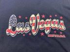 Las Vegas Nevada USA Flag Script Graphic T Shirt Black Men Sz XL Made in USA