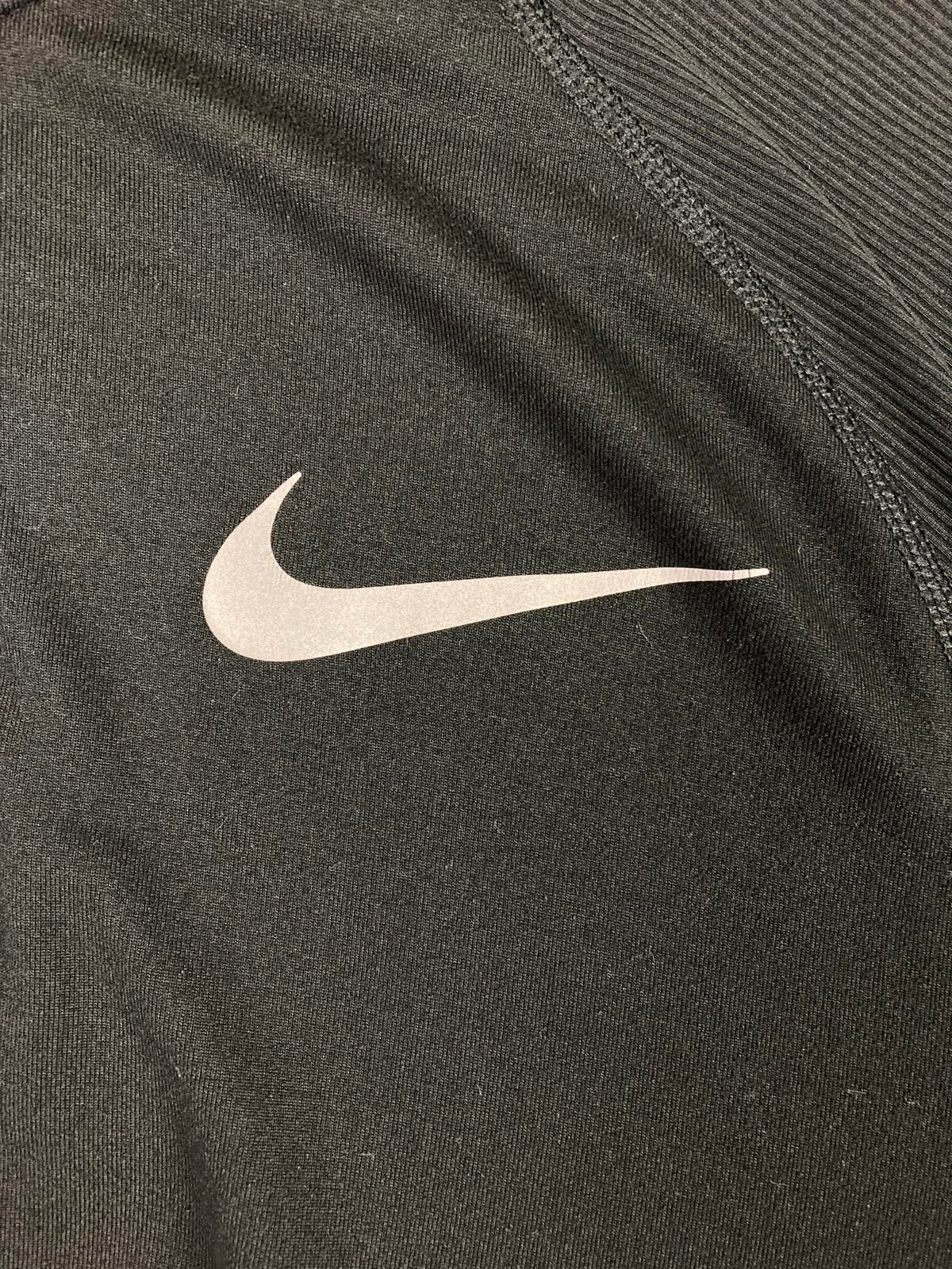 Nike Running Dri Fit Womens 1/4 Zip Pullover Jacket Thumbholes Black Large