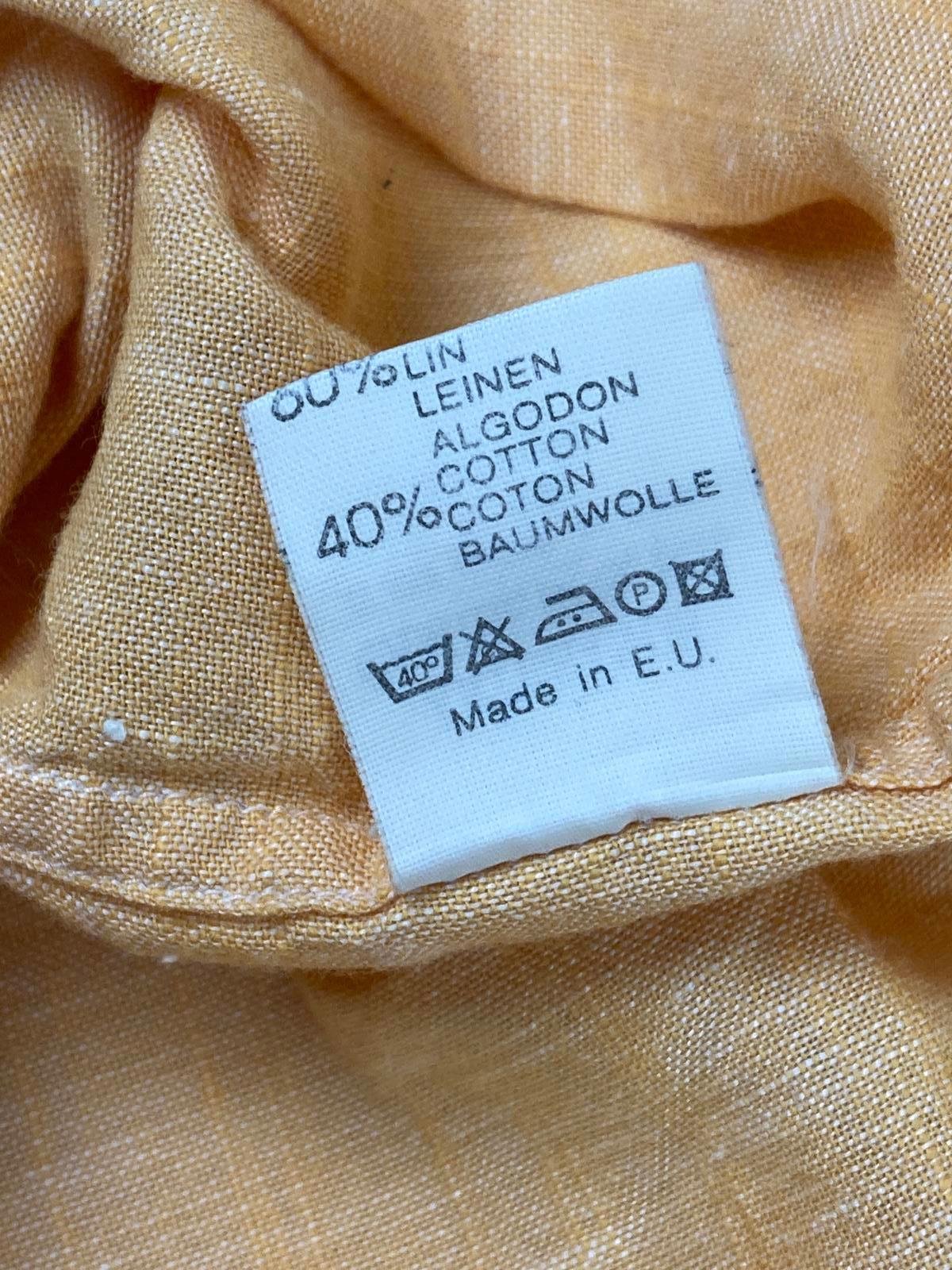 Elio Berhanyer for Artesanos Camiseros Cotton Blend Shirt 42 (L) Peach & Orange