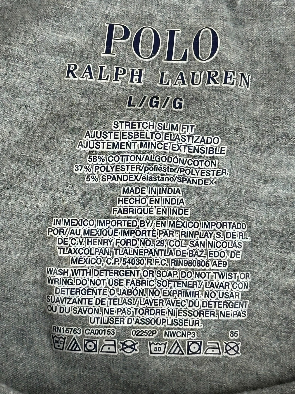 Lot 2 Polo Ralph Lauren Mens T Shirts Large White Grey Classic & Slim Fit Pony