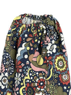 Boden Button Through Jersey Dress US 10R Multicolor Floral V-Neck Long Sleeve