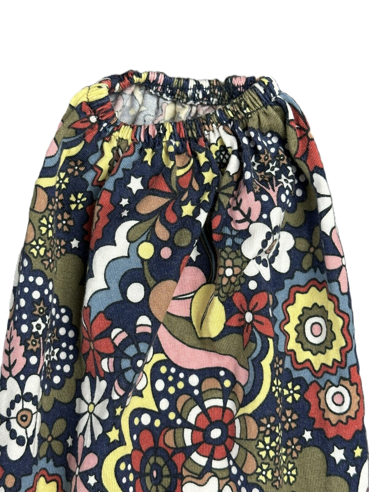 Boden Button Through Jersey Dress US 10R Multicolor Floral V-Neck Long Sleeve