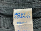 Port & Company "Graffiti Pizza" Street Art T-Shirt Men's Sz XL Black Graphic Tee