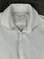 Camicissima Milano Dress Shirt Mens 39/15.5 White Extra Slim Fit Model Crema