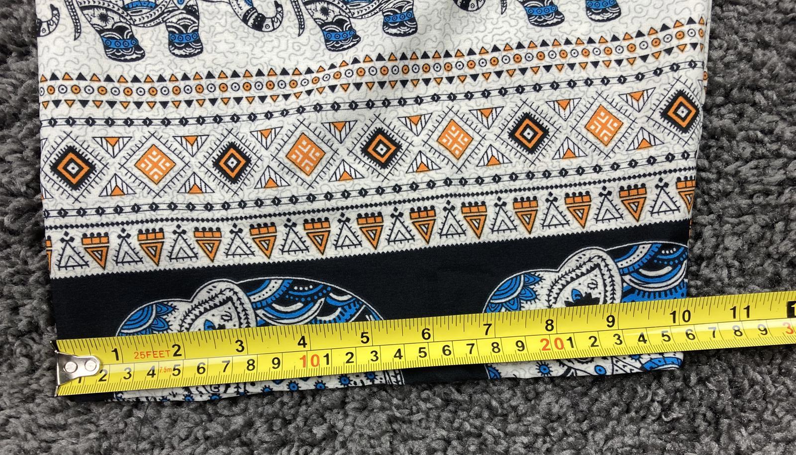 Unbranded Harem Pants Women's Multicolored Elephant Graphic One Size Drawstring