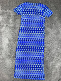 Donna Morgan Maxi Dress Women's Blue & White Size 2