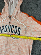 Denver Broncos NFL Team Apparel Womens XL Orange Heather Full Zip Hoodie