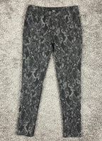 Sanctuary Grease Leggings Black Charcoal Snake Print Skinny Stretch Pants  Sz S