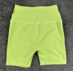 Beyond Yoga Spacedye At Your Leisure Crossover Biker Shorts Lime Green Medium M