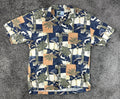 AFTCO Bluewater Mens Large L Hawaiian Fishing Shirt Marlin Sailfish Tropical