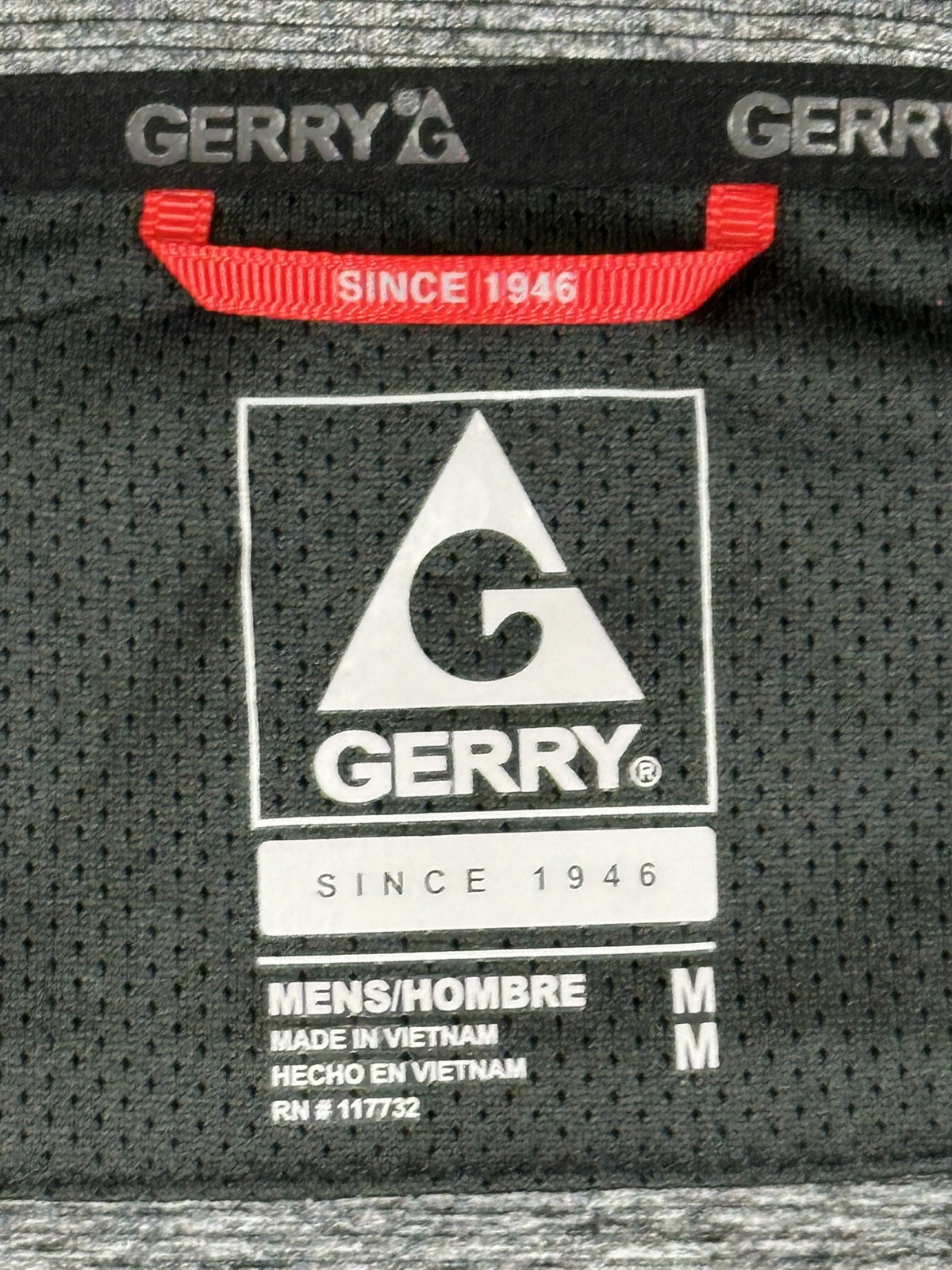 Gerry Mens Quarter Zip Pullover Gray Stretch Performance Long Sleeve Shirt Sz M