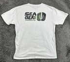 Seager Grit Company Mens T Shirt XL White Green Cactus Community Graphic Tee