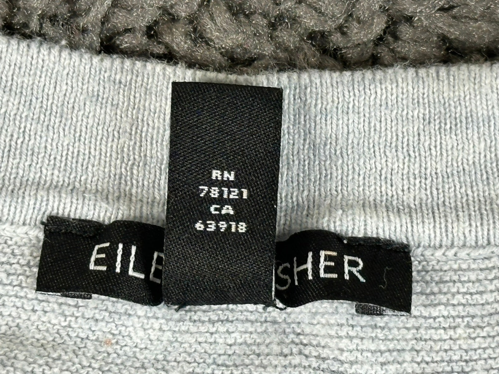 Eileen Fisher Organic Cotton Silk Blend Tunic Sweater Womens XL Gray Crewneck