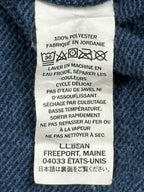 LL Bean Mens Large Tall Blue Long Sleeve Henley Shirt Chest Pocket Textured Knit