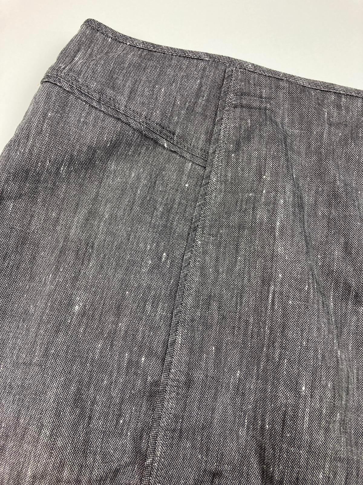 White House Black Market Linen-Blend Pencil Skirt Lined Gray Fleck Women’s Sz 12