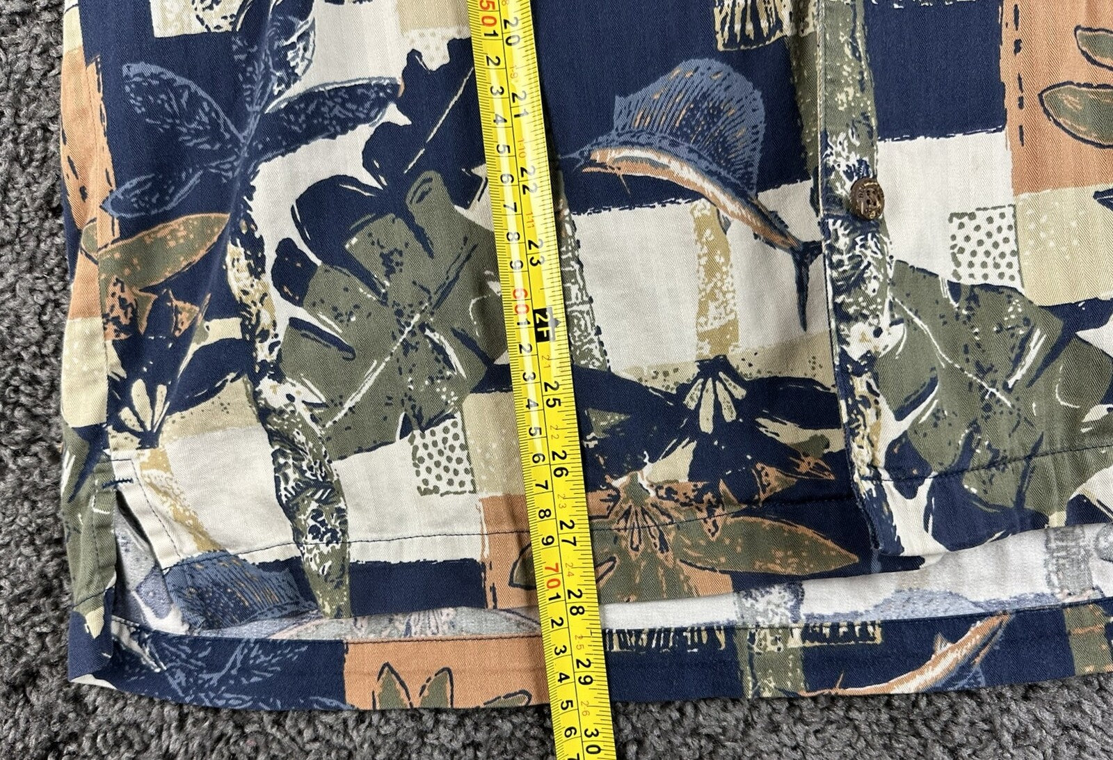 AFTCO Bluewater Mens Large L Hawaiian Fishing Shirt Marlin Sailfish Tropical