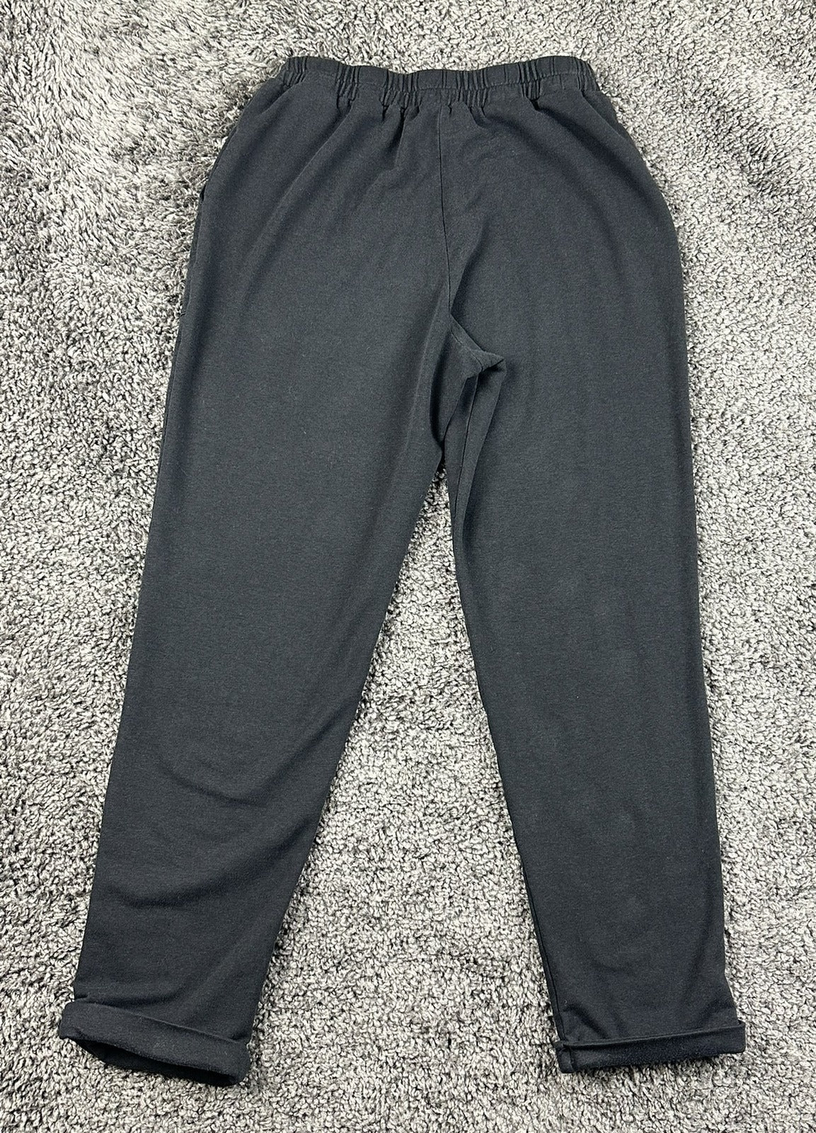 Amour Vert Pants S Black Organic Cotton Modal Jogger Tapered High Rise Pocket US