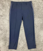 MAC Jeans Cigarette Galloon Drape Navy Slim Pants Women Size 	EU 38 US 6 Stretch