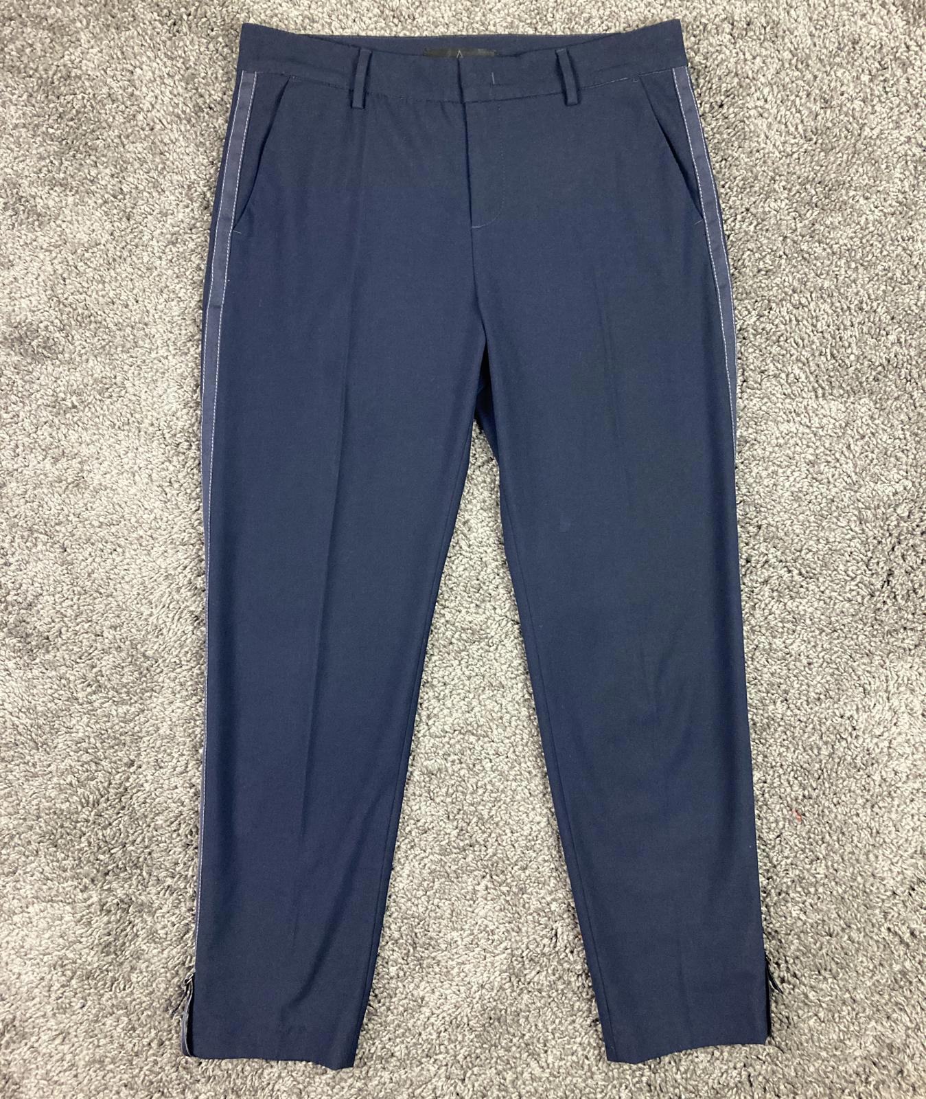 MAC Jeans Cigarette Galloon Drape Navy Slim Pants Women Size 	EU 38 US 6 Stretch