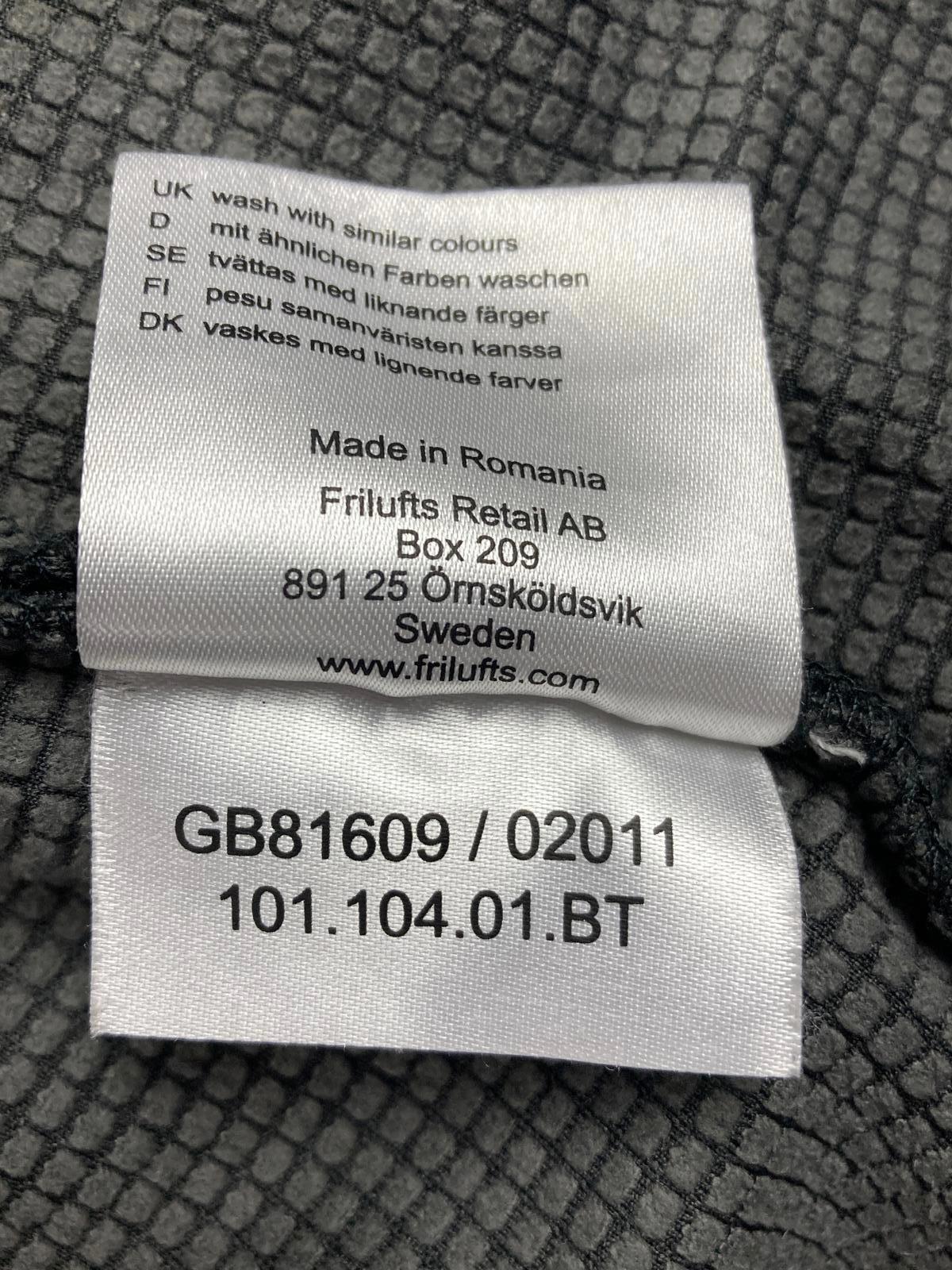 Frilufts Mens Full Zip Performance Jacket Gray Arm Pocket Size M