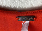 Free People Dress Bright Orange Floral Cap Sleeve Knee Length  Size 2 Lined