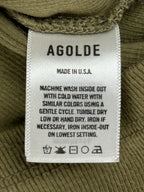 AGOLDE Womens M Medium Olive Green High Neck Ribbed Tank Top USA