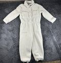 Basin + Range Womens Sherpa Fleece Jumpsuit Cream Onesie Romper Cozy L