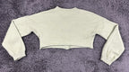 Maje Womens Cropped Cardigan Size 3 Large Sage Green Toggle Button Cotton