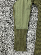 USMC Military 100% Wool Commando Service Sweater Olive Green Size 42