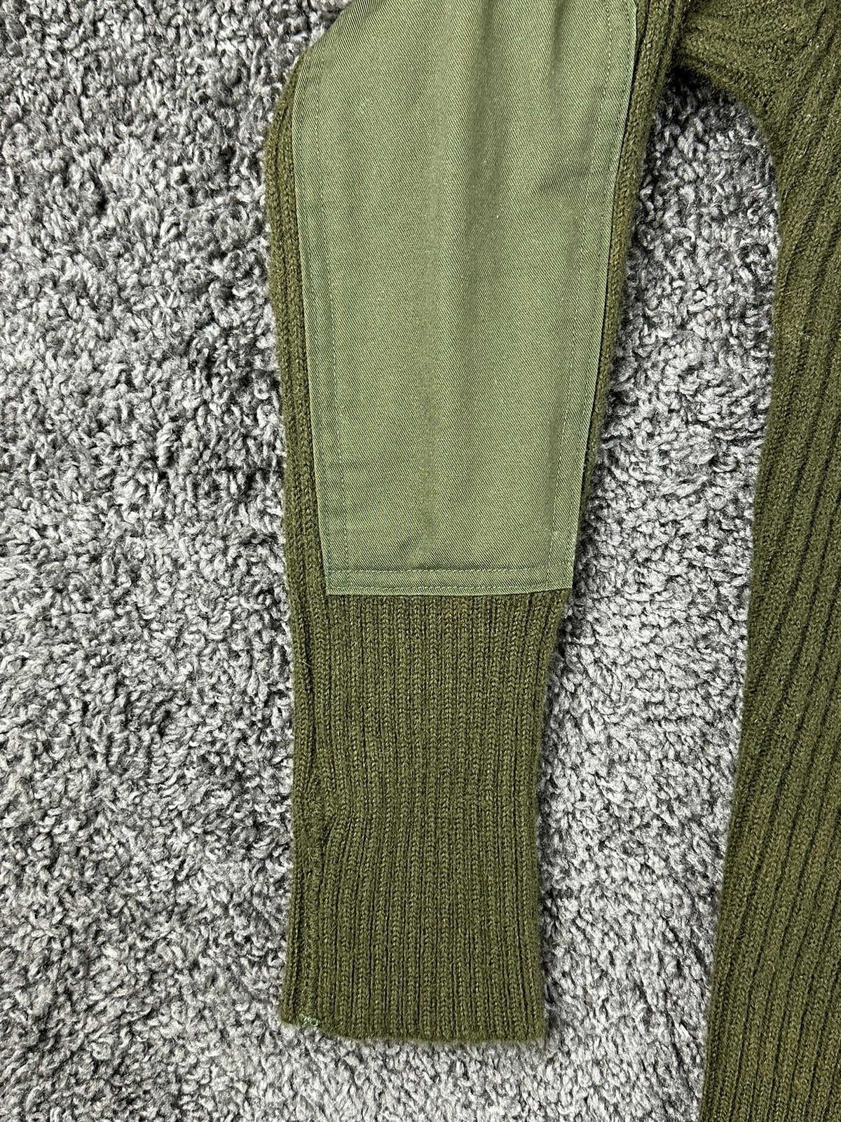 USMC Military 100% Wool Commando Service Sweater Olive Green Size 42
