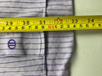 David Donahue Trim Fit Dress Shirt Mens Size 16 34/35 Lavender Pinstripe Cotton