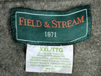 Field & Stream Mens XXL Olive Green Heavy Chamois Flannel Button Up Shirt