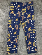 LazyOne Men’s XS Pajama Pants Navy S’more Sleep Please Camping 100% Cotton
