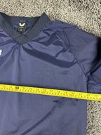 Castore Mens Large Navy Blue Long Sleeve V-Neck Windbreaker Pullover Mesh Lined