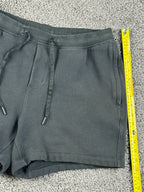 Lululemon Steady State Shorts 5" Black Mens L Sweat Shorts Fleece Zip Pockets