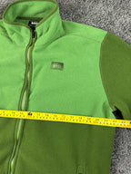 REI Co-op Trailmade Mens Large Fleece Jacket Green Full Zip Colorblock Hiking