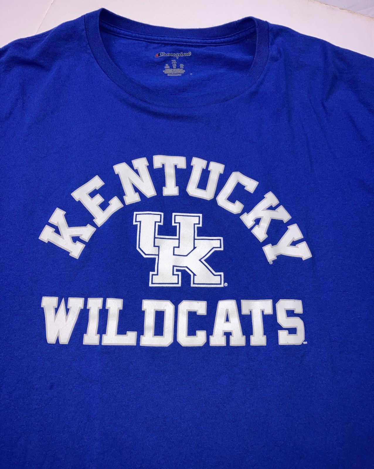 Champion Kentucky Wildcats UK Logo T-Shirt Men’s Sz XL Royal Blue NCAA SEC