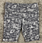 Athleta Chaturanga Jammer 9" Biker Shorts Women's Black Gray Geometric Sz Small