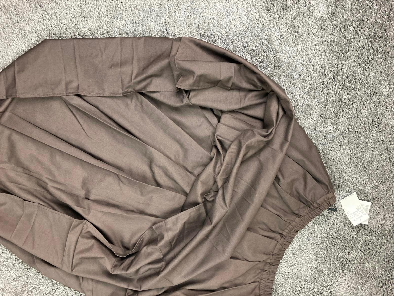 Ehka Sopo Long Pleated Skirt Brown Elastic Waist One Size NWT