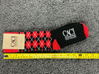 Sock Club Men Crew Socks Red Black Argyle CACI Ever Vigilant Military Cotton USA