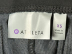 Athleta Black Corduroy Metro High Waisted Leggings Pants Pockets XS
