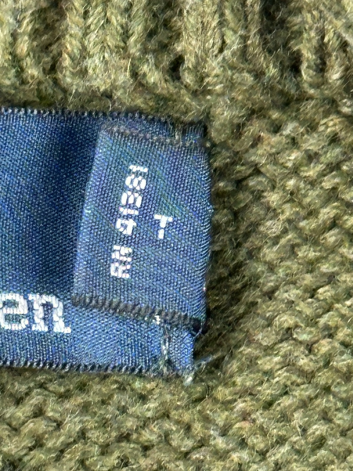 Polo Ralph Lauren Mens Quarter Zip Sweater Medium Olive Green Cotton Cashmere