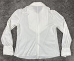 Armani Collezioni Dress Shirt White Pleated Front Women’s Size 16