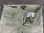 NYDJ Womens Ami Skinny Ankle Jeans Size 2 Olive Green Lift Tuck Split Hem Pants