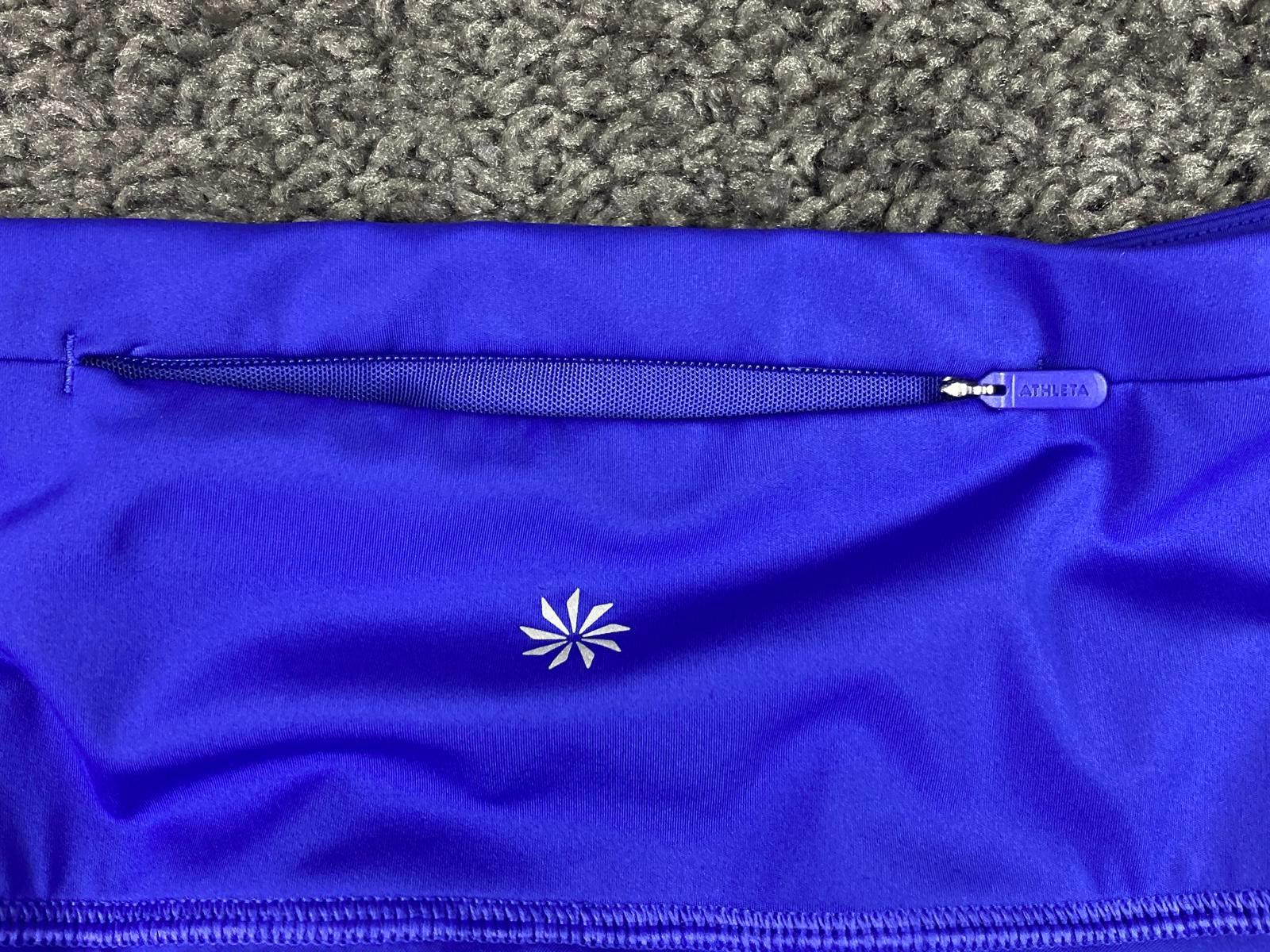 Athleta Ace Mesh Skort Size L Blue Tennis Golf Running Built In Shorts