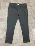 AS Colour Chino Pants Black Embroidered Boxer Skater Logo Size 34