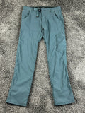 prAna Stretch Zion Slim Fit Pants Mens 30x30 Hiking Cargo Belted Teal