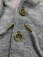 Marc Anthony Blue Pullover Hoodie Men’s Size X-Large Button Placket Mid Pocket