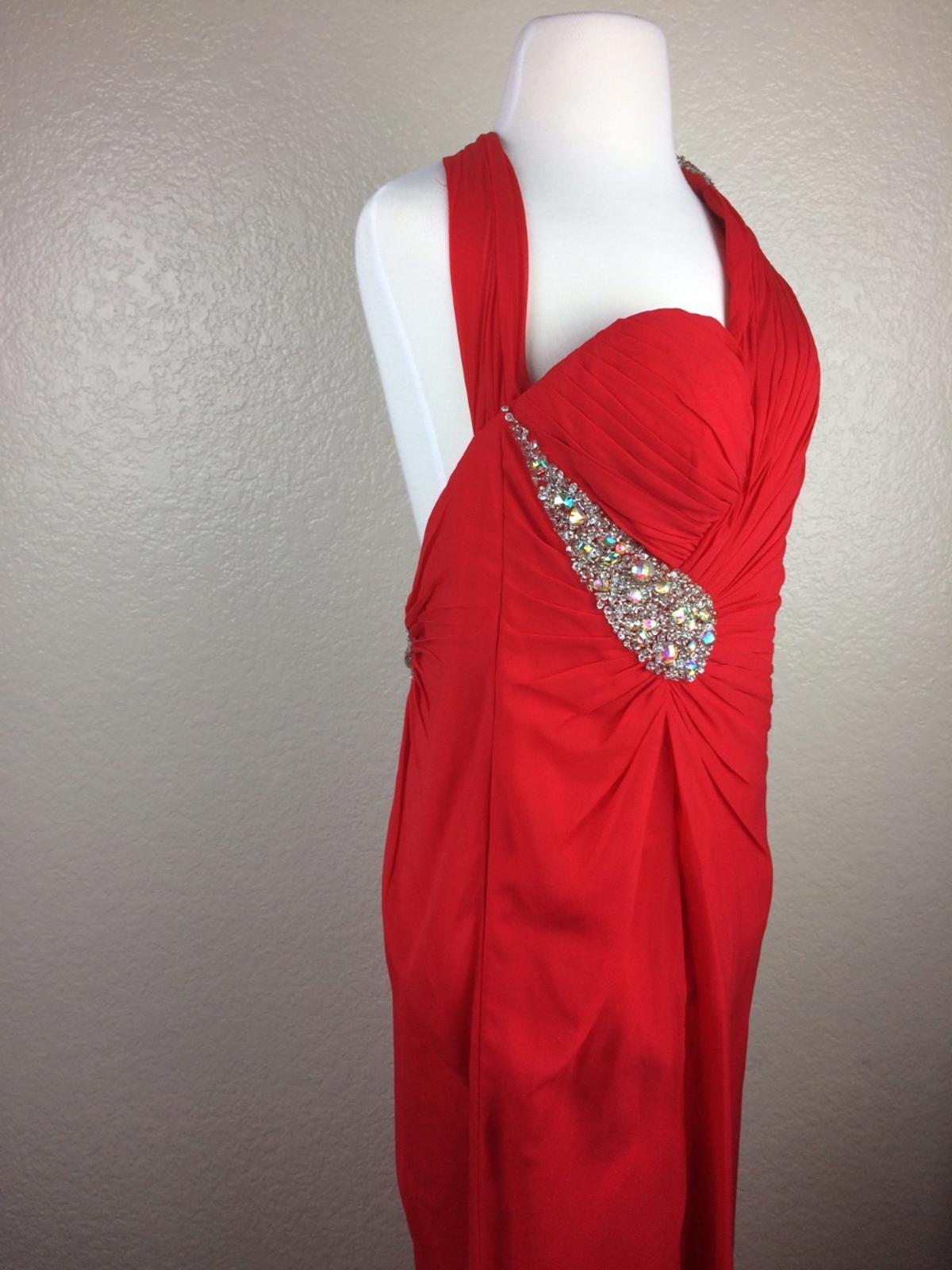 Dancing Queen Prom Dress/Evening Gown Women's Red Rhinestones  Sz XS