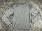 Gerry Mens Quarter Zip Pullover Gray Stretch Performance Long Sleeve Shirt Sz M
